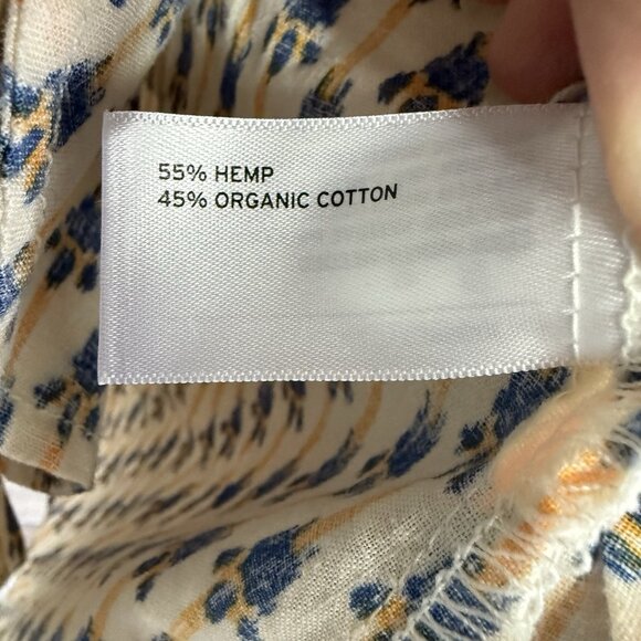 Duluth Trading Co Womens Artisan Hemp Button Tunic Size Large All Over Print - Picture 5 of 10